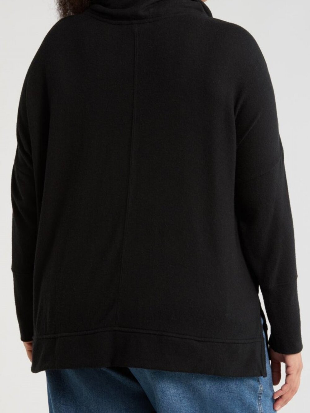 Caslon Black Soft Knit  Cowl Neck Women's Plus Size Sweater Size 1x NWT - Picture 2 of 7